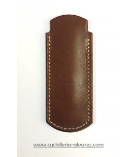 Funda de piel marron artesana JOSE CARBALLINO doble