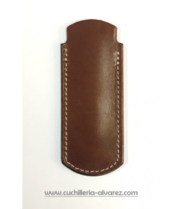 Funda de piel marron artesana JOSE CARBALLINO doble