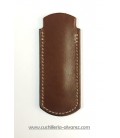 Funda de piel marron artesana JOSE CARBALLIDO doble