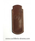 Funda de piel marron artesana JOSE CARBALLINO doble