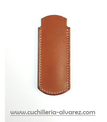 Funda de piel marron3 artesana JOSE CARBALLINO doble