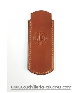 Funda de piel marron3 artesana JOSE CARBALLINO doble