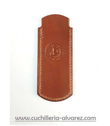 Funda de piel marron3 artesana JOSE CARBALLINO doble