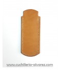 Funda de piel mostaza artesana JOSE CARBALLINO doble