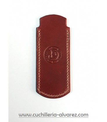 Funda de piel marron2 artesana JOSE CARBALLINO doble