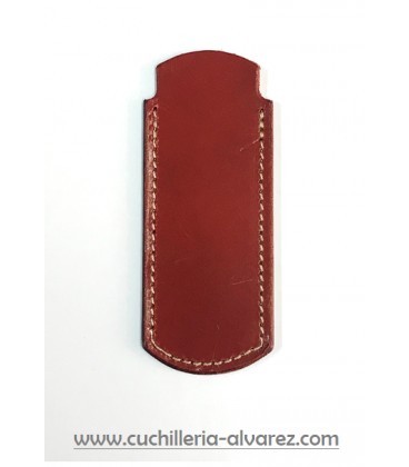 Funda de piel marron2 artesana JOSE CARBALLINO doble