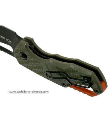 Navaja MKM Isonzo FX03-3PGO Clip Point OD Green FRN