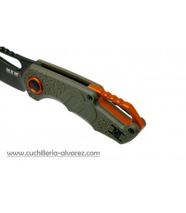 Navaja MKM Isonzo FX03-3PGO Clip Point OD Green FRN