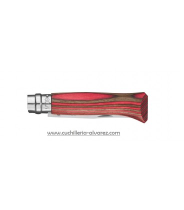 Opinel Nº 8 Abedul Laminado rojo