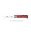 Opinel Nº 8 Abedul Laminado rojo