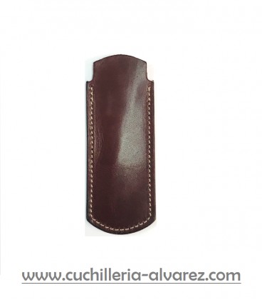 Funda de piel color vino artesana JOSE CARBALLIDO doble