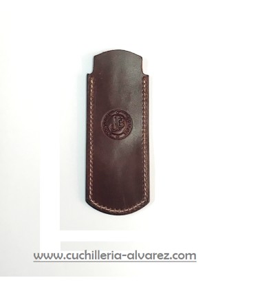Funda de piel color vino artesana JOSE CARBALLIDO doble