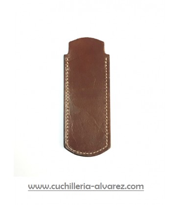 Funda de piel MARRON4 artesana JOSE CARBALLIDO doble