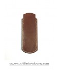 Funda de piel MARRON4 artesana JOSE CARBALLIDO doble