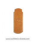 Funda de piel mostaza artesana JOSE CARBALLINO doble