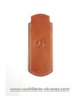 Funda de piel marron3 artesana JOSE CARBALLIDO doble