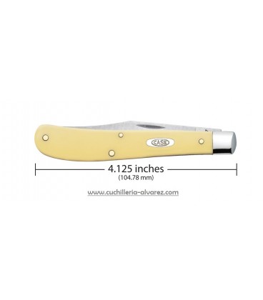Navaja CASE SLIMLINE TRAPPER Yellow Synthetic CA00031