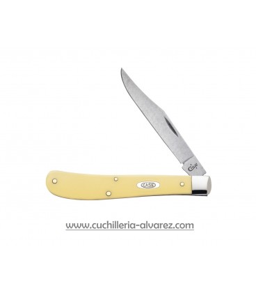 Navaja CASE SLIMLINE TRAPPER Yellow Synthetic CA00031