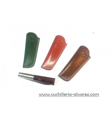 Funda de piel verde artesana JOSE CARBALLIDO