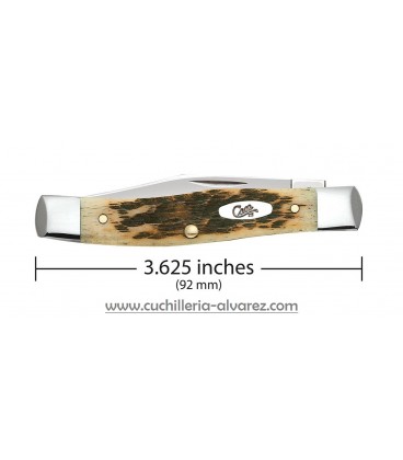 Navaja CASE PEACH SEED JIG TEXAS JACK Amber Bone CA00077