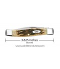 Navaja CASE PEACH SEED JIG TEXAS JACK Amber Bone CA00077