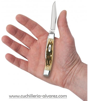 Navaja CASE PEACH SEED JIG TEXAS JACK Amber Bone CA00077