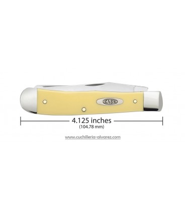 Navaja CASE TRAPPER Chrome Vanadium Yellow Synthetic CA00161