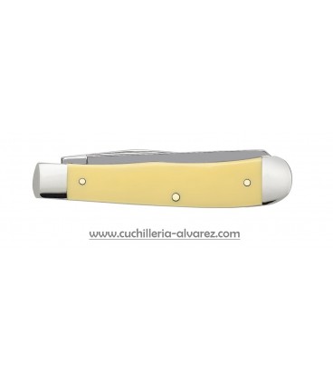 Navaja CASE TRAPPER Chrome Vanadium Yellow Synthetic CA00161