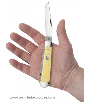 Navaja CASE TRAPPER Chrome Vanadium Yellow Synthetic CA00161
