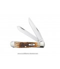 Navaja CASE PEACH SEED JIG TRAPPER Amber Bone CA00163