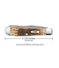 Navaja CASE PEACH SEED JIG TRAPPER Amber Bone CA00163