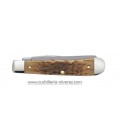 Navaja CASE PEACH SEED JIG TRAPPER Amber Bone CA00163