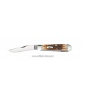 Navaja CASE PEACH SEED JIG TRAPPER Amber Bone CA00163