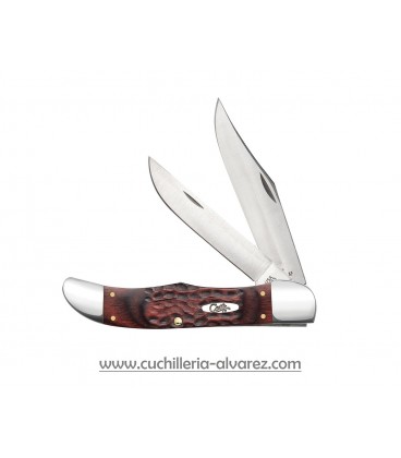 Navaja CASE Rosewood Standard Jig Folding Hunter con funda de cuero CA00189