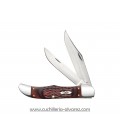 Navaja CASE Rosewood Standard Jig Folding Hunter con funda de cuero CA00189