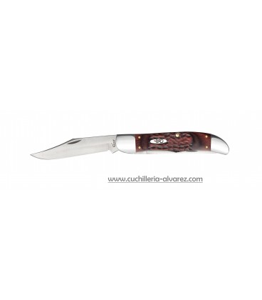 Navaja CASE Rosewood Standard Jig Folding Hunter con funda de cuero CA00189