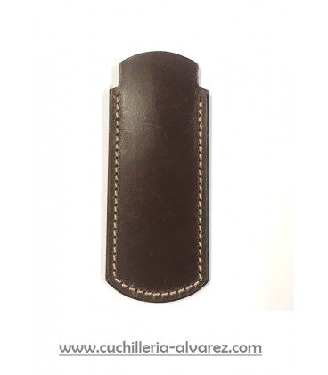 Funda de piel color vino artesana JOSE CARBALLIDO doble