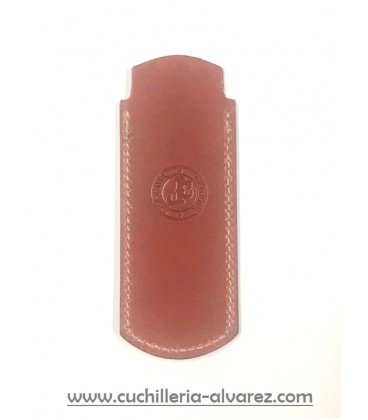 Funda de piel FJC2D MARRON2 artesana JOSE CARBALLIDO doble