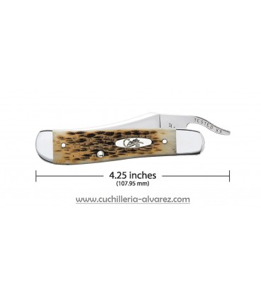 Navaja CASE LAmber Bone Peach Seed Jig RussLock CA00260