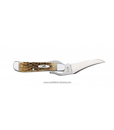Navaja CASE LAmber Bone Peach Seed Jig RussLock CA00260