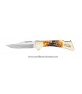 Navaja CASE 6.5 BoneStag Mako with Leather Sheath CA06921