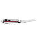 Navaja CASE Stripes of Service™ Smooth Black Bone with Red Color Inlay Mini Trapper CA07311