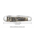 Navaja CASE TRAPPER War Series Embellished Smooth Natural Bone WWII CA22030