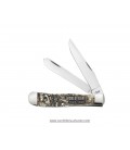 Navaja CASE TRAPPER War Series Embellished Smooth Natural Bone WWII CA22030