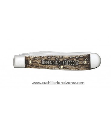 Navaja CASE TRAPPER War Series Embellished Smooth Natural Bone Desert Storm CA22033