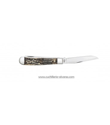 Navaja CASE TRAPPER War Series Embellished Smooth Natural Bone Desert Storm CA22033