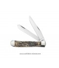 Navaja CASE TRAPPER War Series Embellished Smooth Natural Bone Iraqi Freedom CA22034