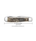 Navaja CASE TRAPPER War Series Embellished Smooth Natural Bone Iraqi Freedom CA22034