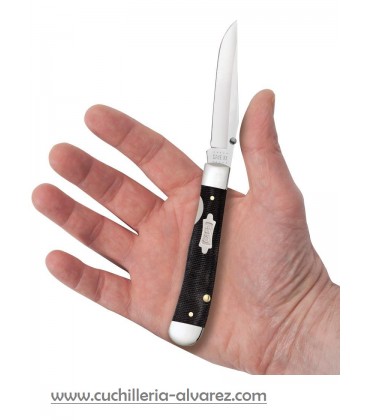 Navaja CASE TRAPPERLOCK Kickstart® Black Canvas Laminate CA23140