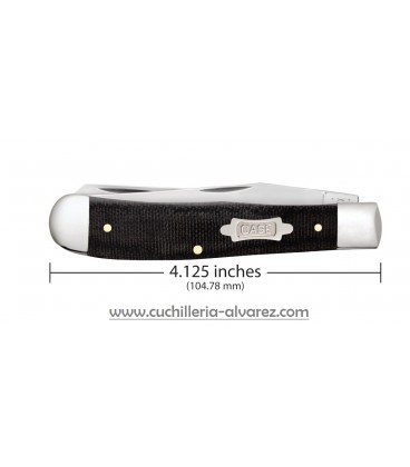 Navaja CASE Black Canvas Laminate Trapper CA23142